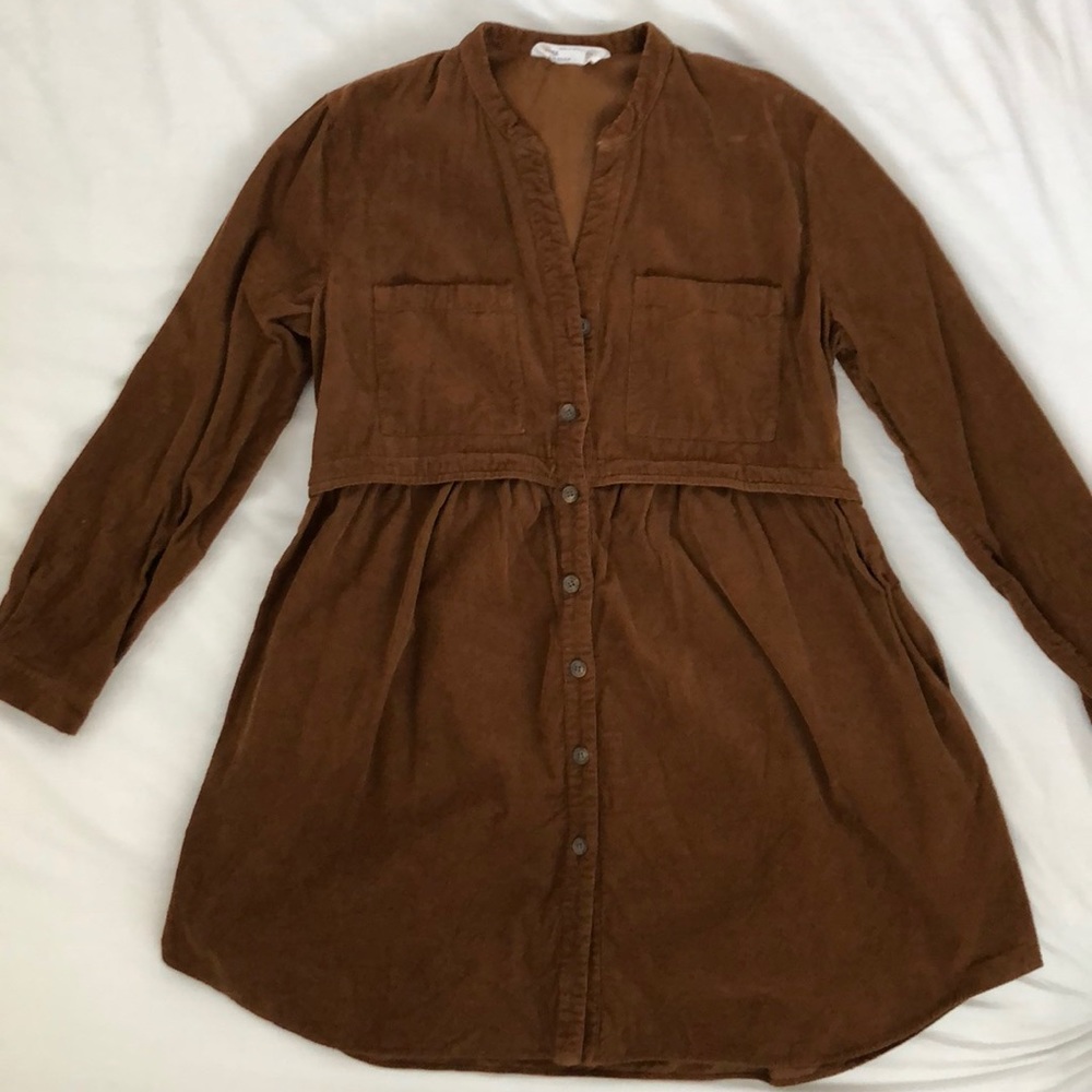 Zara long sleeve corduroy dress.